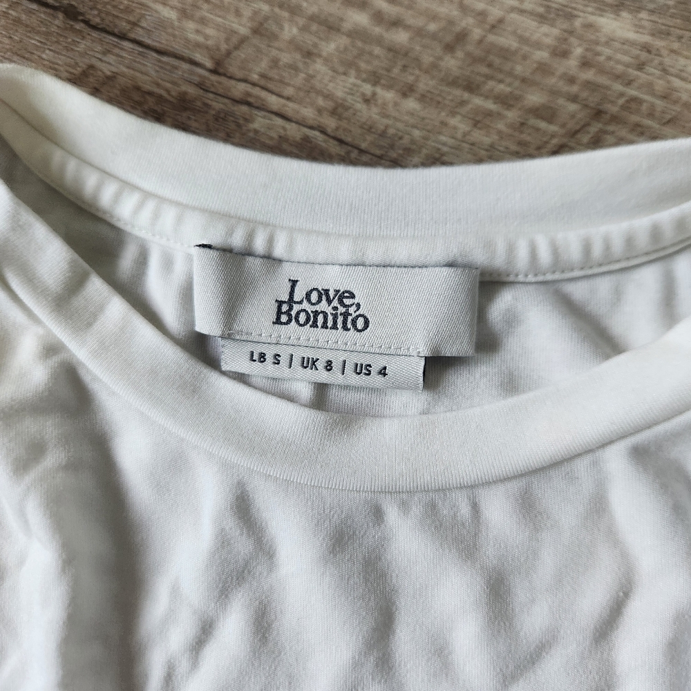 Love Bonito White Sleeve Detail Top
